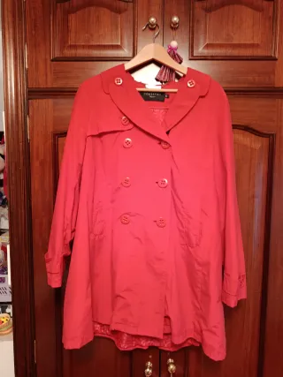 Gabardina corta CORTEFIEL roja Talla XL