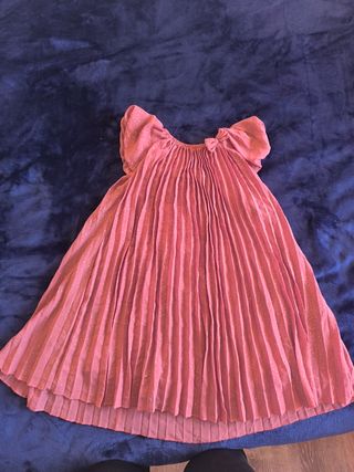 Abito color salmone/pesca con punti dorati