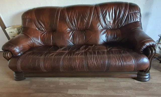 Sofá de piel de 3 plazas