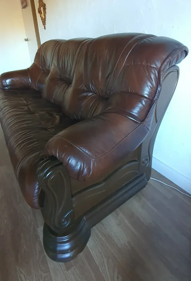 Sofá de piel de 3 plazas