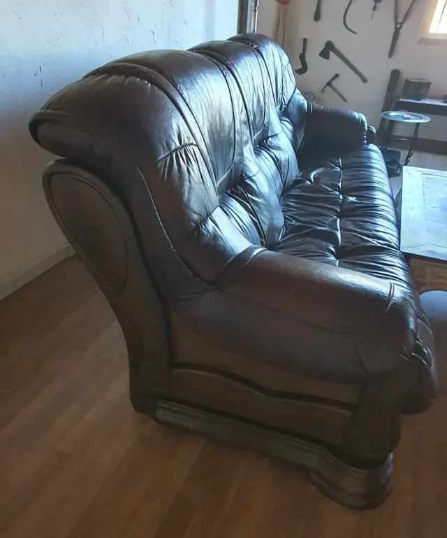 Sofá de piel de 3 plazas