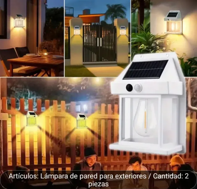 Lámpara Solar Exterior Blanca NUEVA