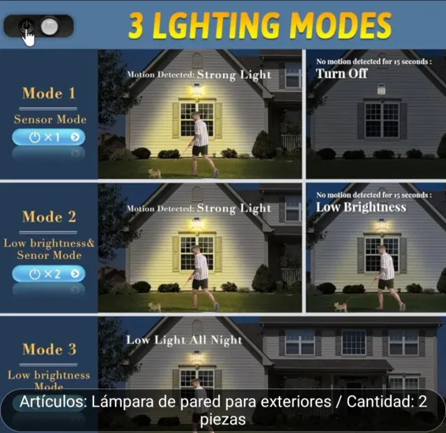 Lámpara Solar Exterior Blanca NUEVA