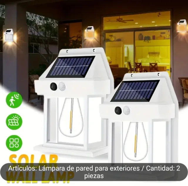 Lámpara Solar Exterior Blanca NUEVA