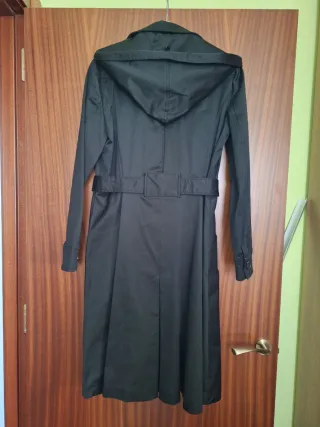 Gabardina Zara Negra Mujer Talla L (42)