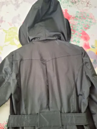 Gabardina Zara Negra Mujer Talla L (42)