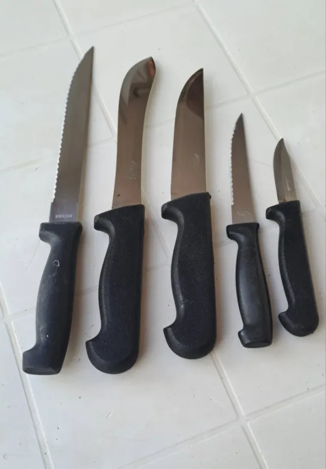 Juego Cuchillos Cocina y Soporte Madera