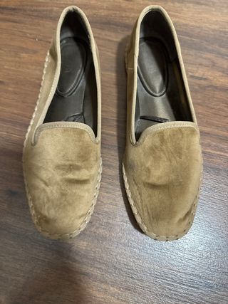 Zapatos planos beige/marrón