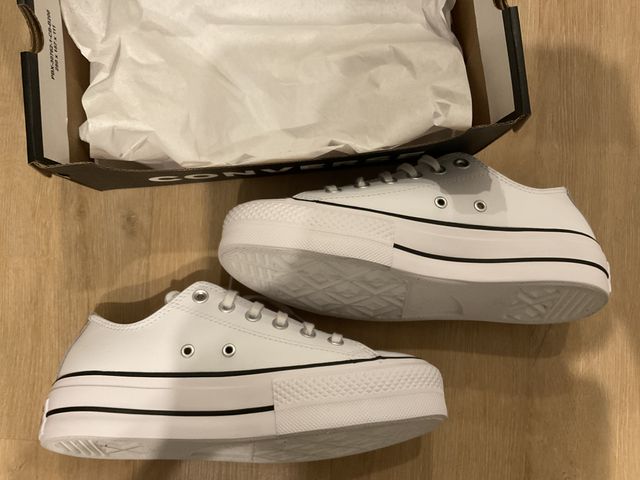 Converse Piel blancas plataforma