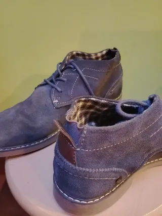 Zapatos de ante azul talla 42