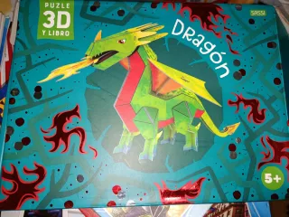 Puzzle 3D Dragón y Libro Sassi