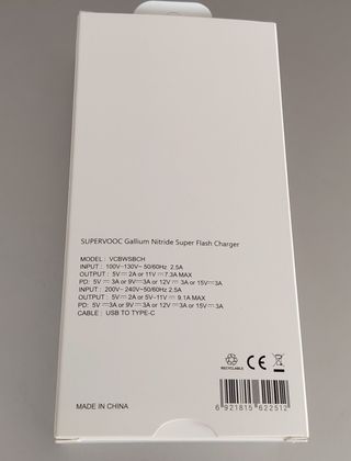 Caricabatterie condiviso OPPO 100W SuperVOOC GaN