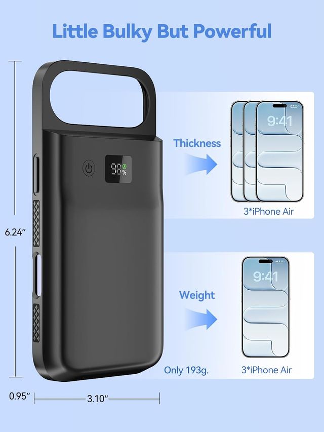 Cover power bank Batteria iPhone Air 9300mAh 20W