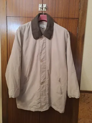 Chaquetón Hombre Beige y Marrón
