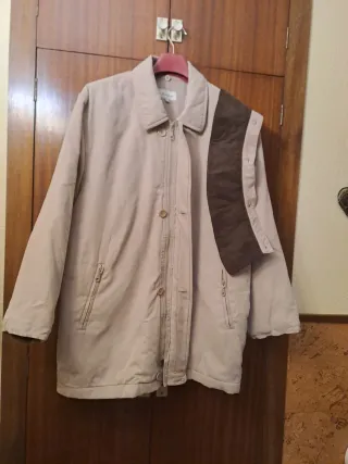 Chaquetón Hombre Beige y Marrón