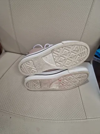 Deportivas Converse rosas de piel con forro