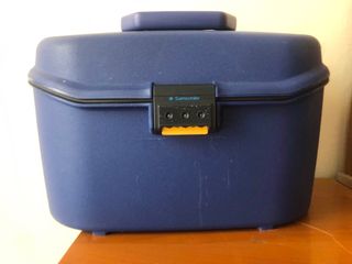 Beauty case Samsonite vintage anni '80 blu