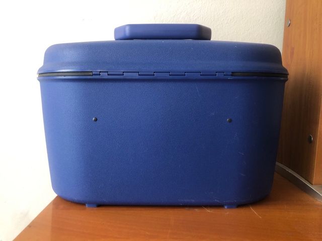 Beauty case Samsonite vintage anni '80 blu