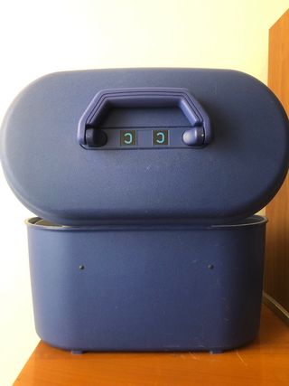 Beauty case Samsonite vintage anni '80 blu