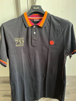 Polo AS Roma nero arancio Dinastía Romana 753