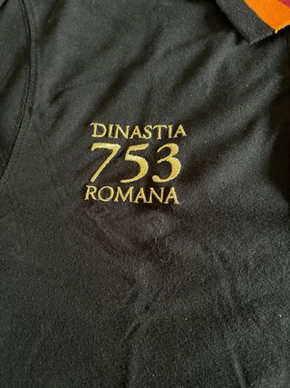 Polo AS Roma nero arancio Dinastía Romana 753