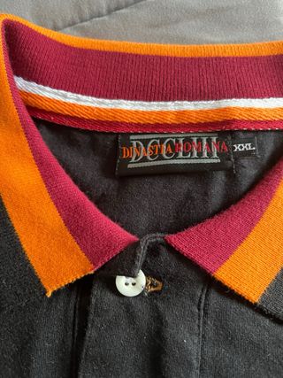 Polo AS Roma nero arancio Dinastía Romana 753
