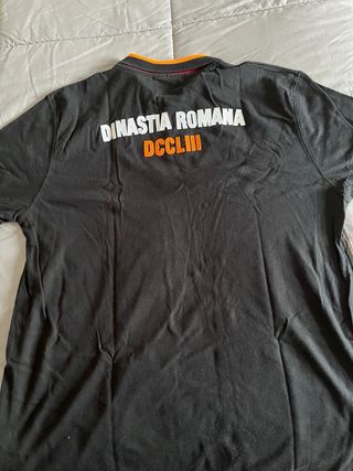 Polo AS Roma nero arancio Dinastía Romana 753