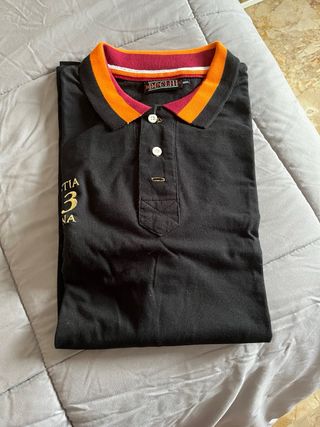 Polo AS Roma nero arancio Dinastía Romana 753