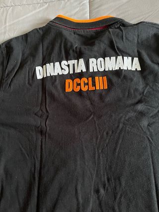 Polo AS Roma nero arancio Dinastía Romana 753