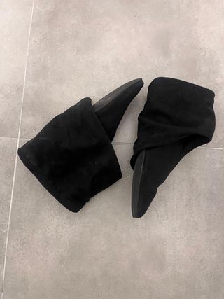 Botas altas antelina negras T40