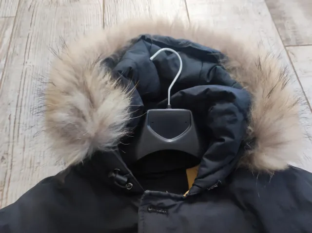 Giacca Woolrich nera  con cappuccio