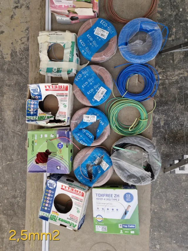 Cables Eléctricos unifilar 1,5 y2,5mm2