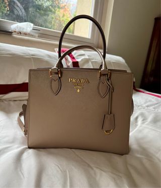 Borsa Prada Pelle Saffiano Beige