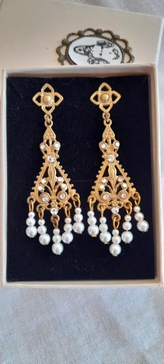 Pendientes Fallera Huertana Regional Dorados