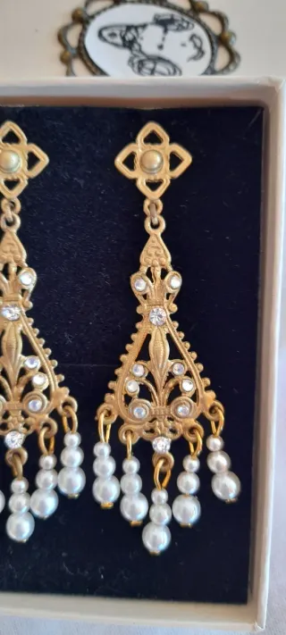 Pendientes Fallera Huertana Regional Dorados