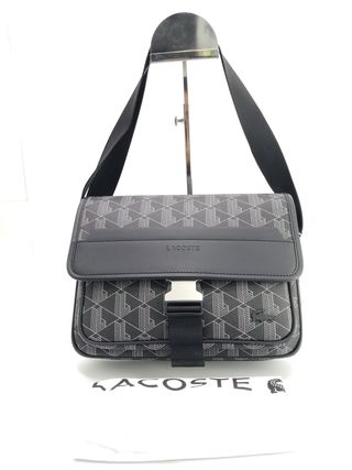 Bandolera Lacoste The Blend Lona Gris/Negro