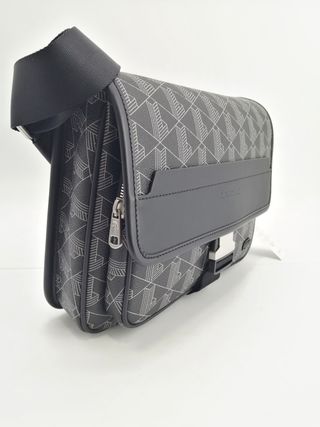 Bandolera Lacoste The Blend Lona Gris/Negro