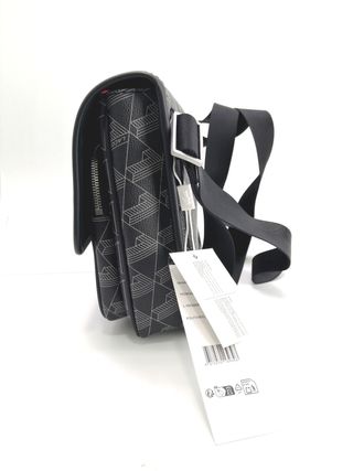 Bandolera Lacoste The Blend Lona Gris/Negro