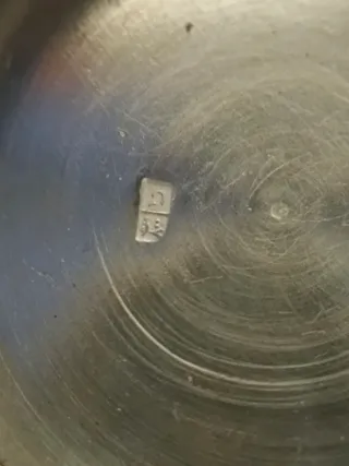 Cajita de Plata y Nacar Diseño Geométrico