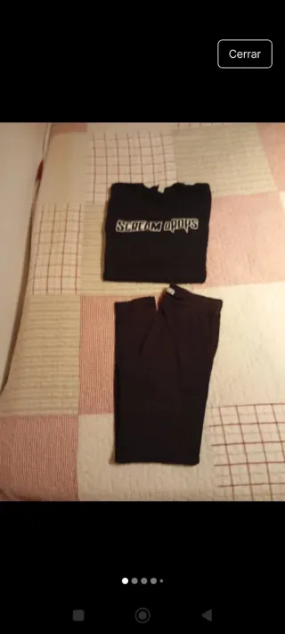 Pijama negro talla S