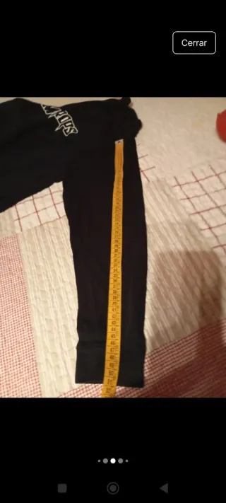 Pijama negro talla S