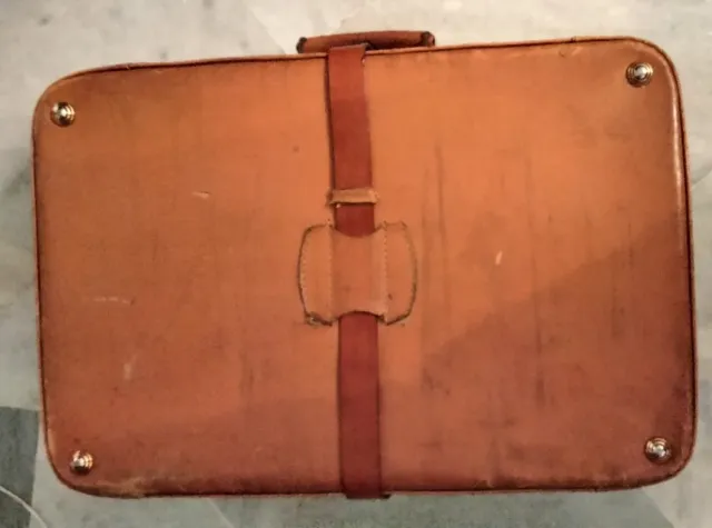 Maleta Antigua Cuero Vintage