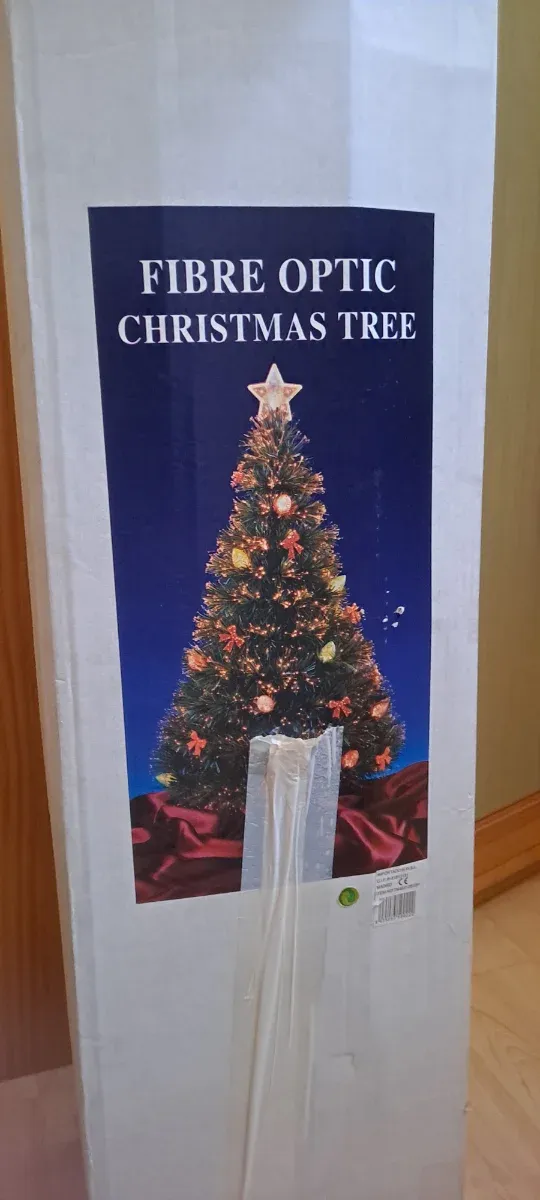 Árbol Navidad Fibra Óptica Estrella con alfombra