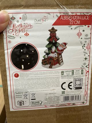 Albero di Natale con Babbo Natale che si illumina