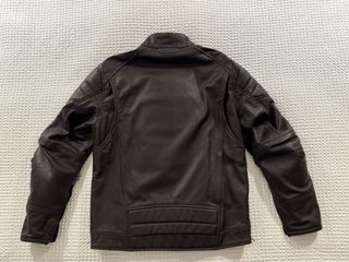 Chaqueta Moto Cuero Marrón SHIMA