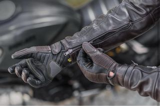 Chaqueta Moto Cuero Marrón SHIMA