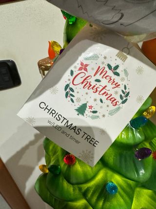 Albero di Natale in plastica con luci