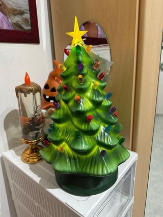 Albero di Natale in plastica con luci