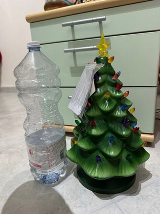 Albero di Natale in plastica con luci