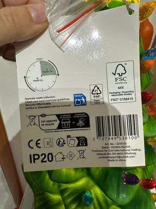 Albero di Natale in plastica con luci